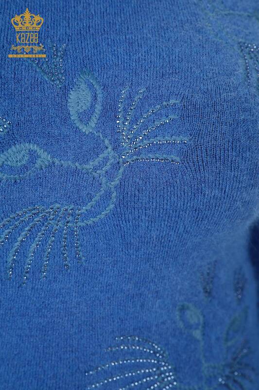 Vente en gros de pull en tricot pour femmes chat détaillé pierre brodé - 18759 | KAZEE