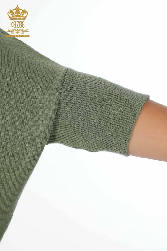 Vente en gros de pull en tricot pour femme à manches chauve-souris Kazee brodé de pierres détaillées - 16739 | KAZEE