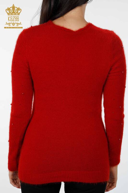 Vente en gros de pull en tricot pour femmes à pois brodés de pierres détaillées - 18685 | KAZEE