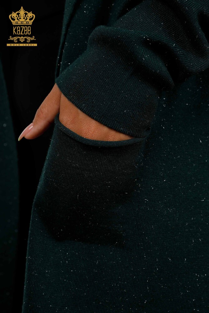 Grossiste en Tricot pour Femmes Cardigan Longue Poche Détaillée Viscose - 16871 | KAZEE - 11