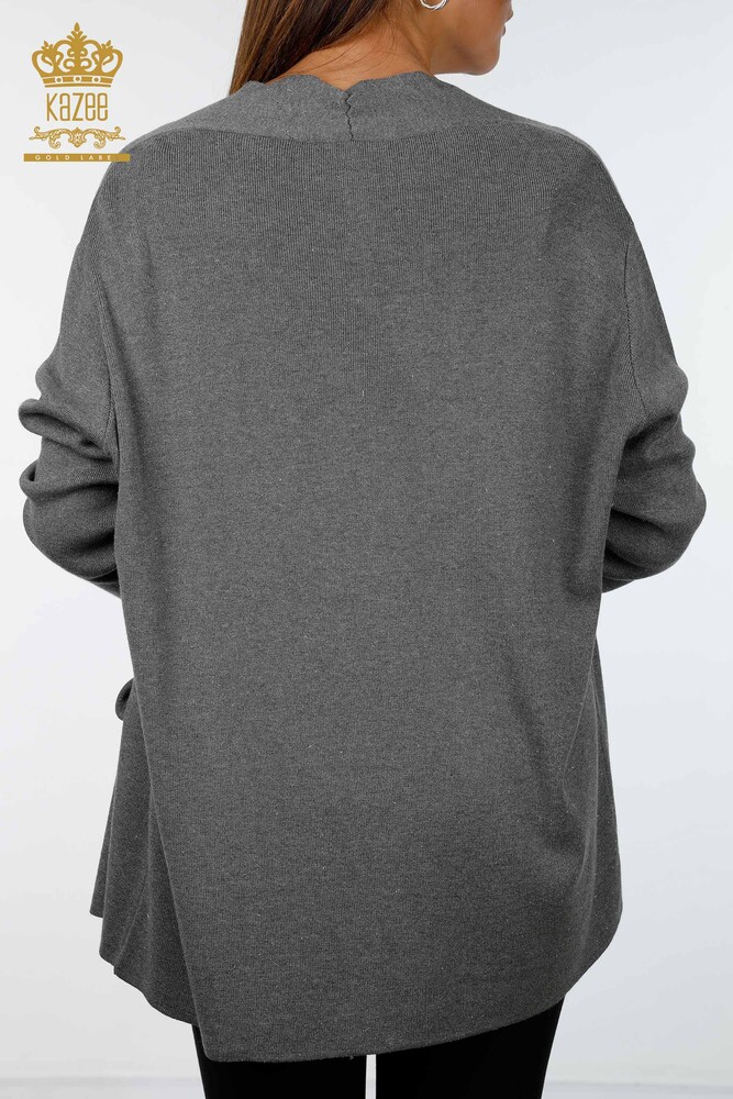 Grossiste Femmes Cardigan Glitter Crossed Pocket Long - 16807 | KAZEE - 8