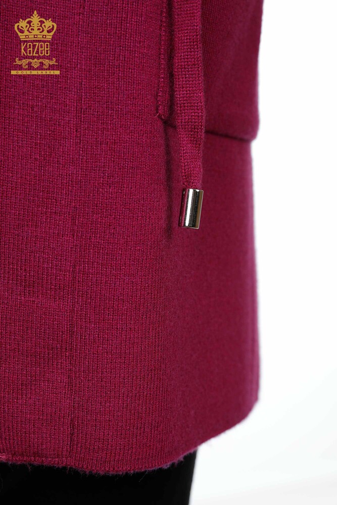 Grossiste Femmes Tricots Gilet Coloré Floral Brodé Longues Poches - 16844 | KAZEE - 5