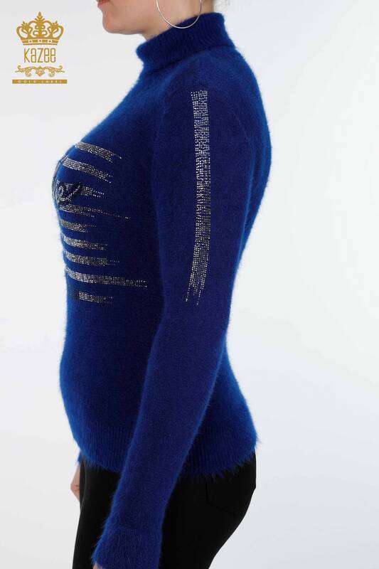 Vente en gros de pull en tricot pour femme Kazee Lettrage Pierre détaillée brodée - 18900 | KAZEE