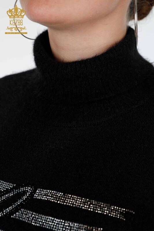 Vente en gros de pull en tricot pour femme Kazee Lettrage Pierre détaillée brodée - 18900 | KAZEE