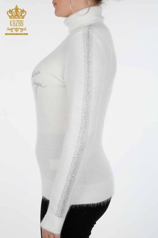 Vente en gros de pull en tricot pour femmes Kazee lettre détaillée manches pierre brodée - 18734 | KAZEE