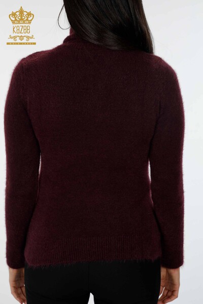 Vente en gros de pull en tricot pour femmes à motifs lettre brodée en pierre détaillée - 18730 | KAZEE - Thumbnail