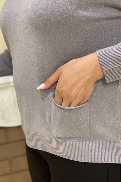Vente en gros de pull de poche à motifs scintillants pour femmes - 15900 | KAZEE - Thumbnail