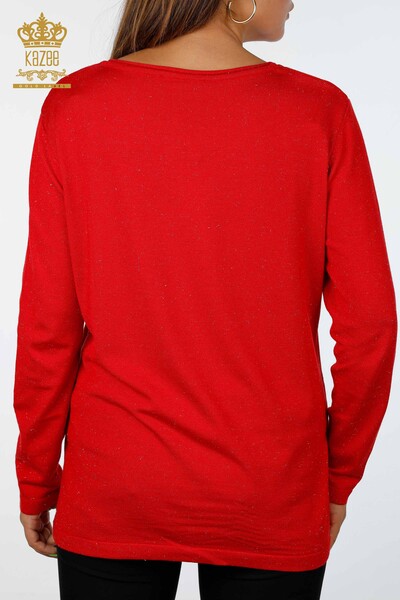 Vente en gros de Tricots pour femmes à motif de cygne et à paillettes brodées Transition - 15847 | KAZEE - 5