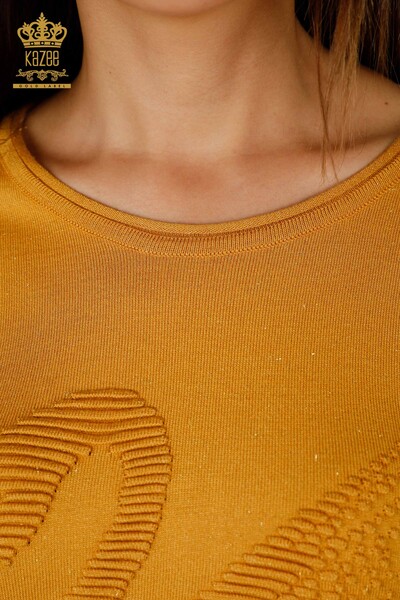 Vente en gros de Tricots pour femmes à motif de cygne et à paillettes brodées Transition - 15847 | KAZEE - 14