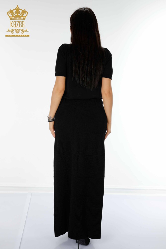Grossiste Jupe Longue Femme Noir - 4138 | KAZEE - 8