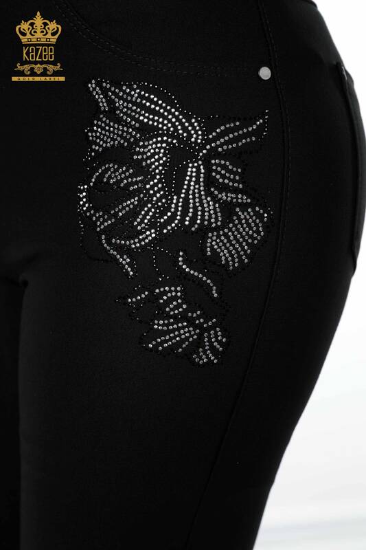 Vente en gros Jeans Motif Noir Pour Femme - 3565 | KAZEE