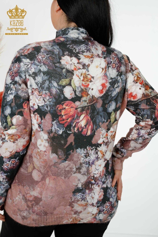 Grossiste Pull Femme Angora Cristal Pierre Vison Brodé - 18997 | KAZEE - 7