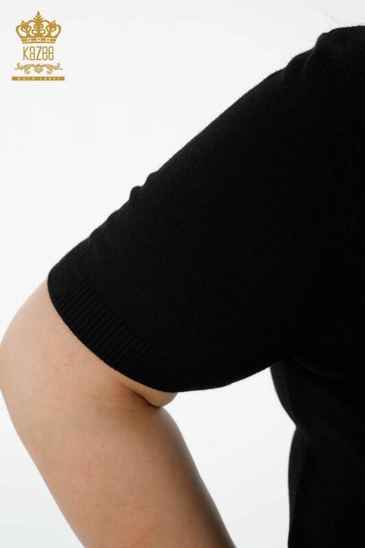 Grossiste Pull en Tricot Femme Motif Chat Noir - 16910 | KAZEE