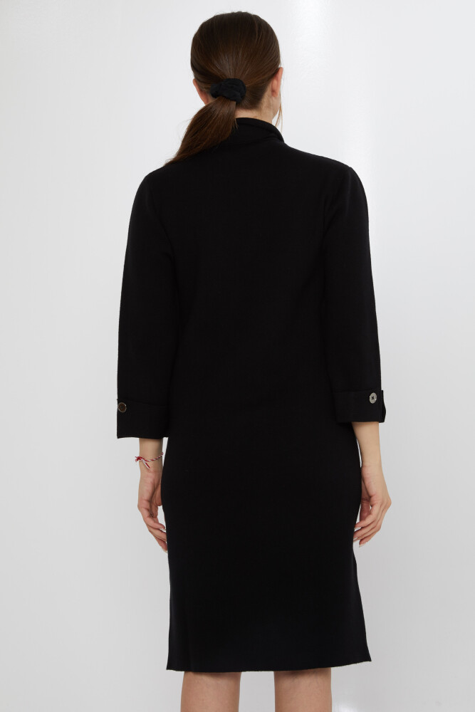 Vestido de Punto con Detalle de Bufanda Negro - 30968 | KAZEE (Juego de 3 tallas S-M-G) - 5