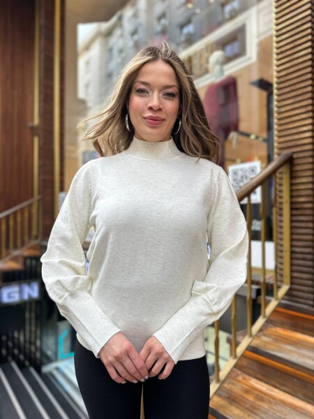 Вязаный свитер - базовый - цвет экрю - 32132 | KAZEE (комплект из 3 предметов S-M-L) 