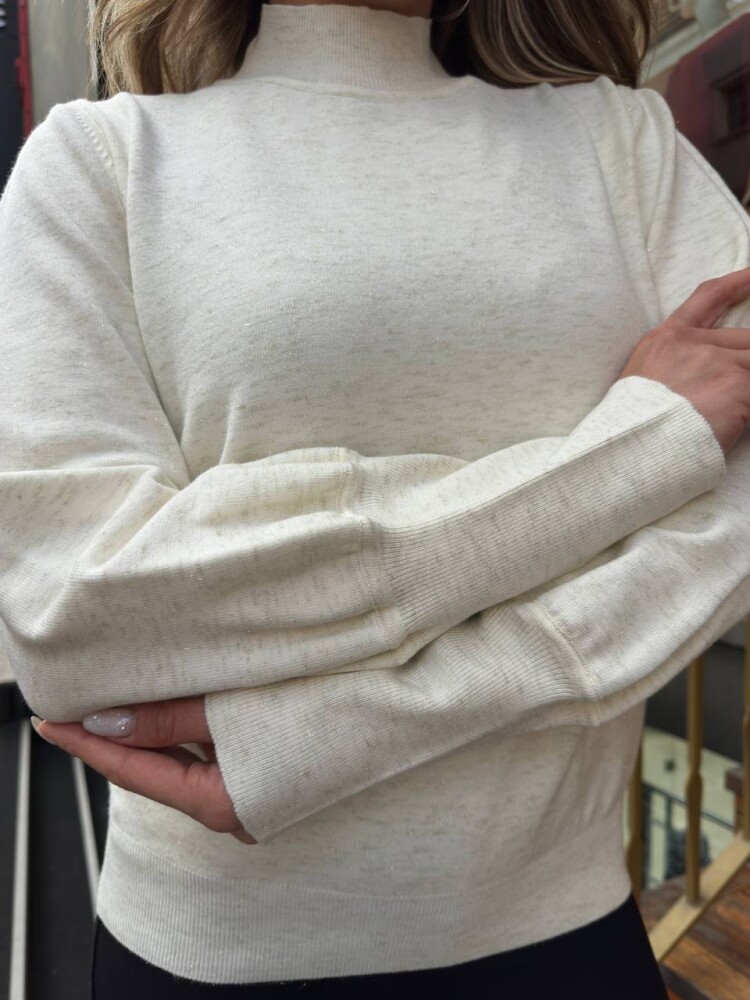 Вязаный свитер - базовый - цвет экрю - 32132 | KAZEE (комплект из 3 предметов S-M-L) - 5