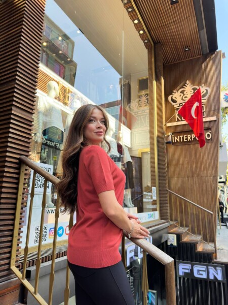 Вязаный свитер с тигровым узором - бежевый - 32208 | KAZEE (комплект из 3 предметов, размеры L-XL-2XL) - 4