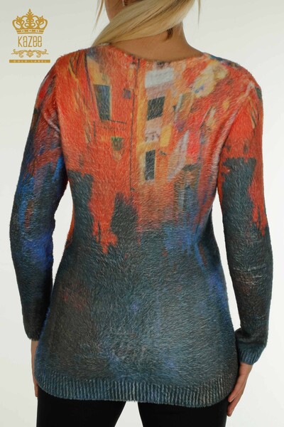 Wholesale Women's Angora Knitwear Digital Printed - 40018 | KAZEE - Thumbnail
