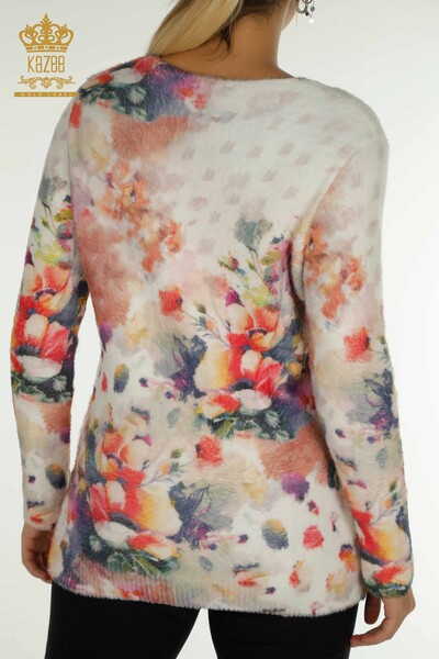 Wholesale Women's Angora Knitwear Sweater Tiger Printed Digital - 40022 | KAZEE - Thumbnail