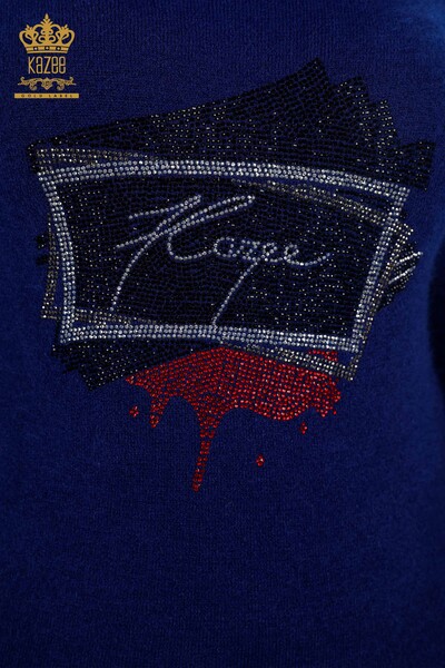 Wholesale Women's Angora Tunic Kazee Detailed Patterned Sleeve Embroidered - 18871 | KAZEE - Thumbnail