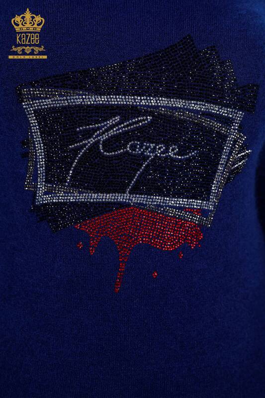 Wholesale Women's Angora Tunic Kazee Detailed Patterned Sleeve Embroidered - 18871 | KAZEE