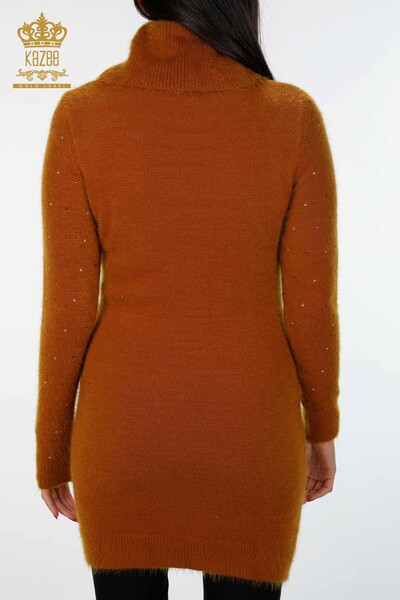 Wholesale Women's Angora Tunic Stone Embroidered Two Pocket Detailed - 18876 | KAZEE - 5