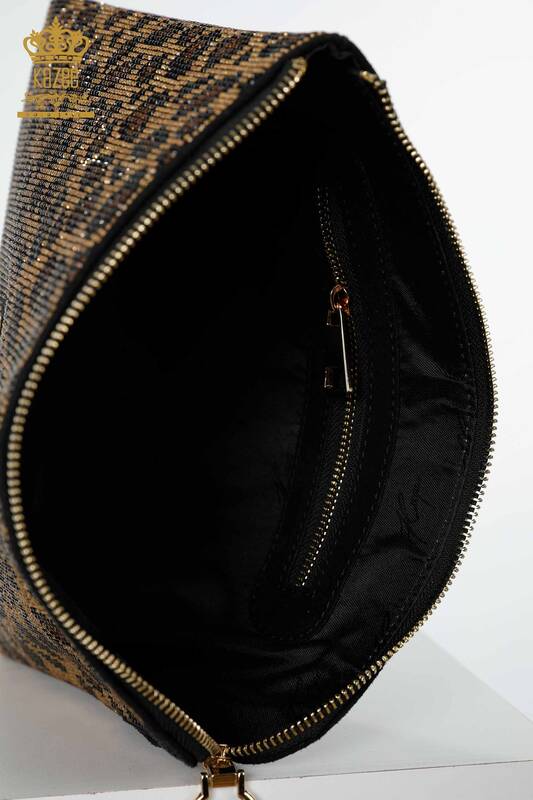 Wholesale Women's Handbag Leopard Stone Embroidered - 513 | KAZEE