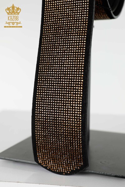 Wholesale Women's Belt Stone Embroidered Copper - 500 | KAZEE - Thumbnail