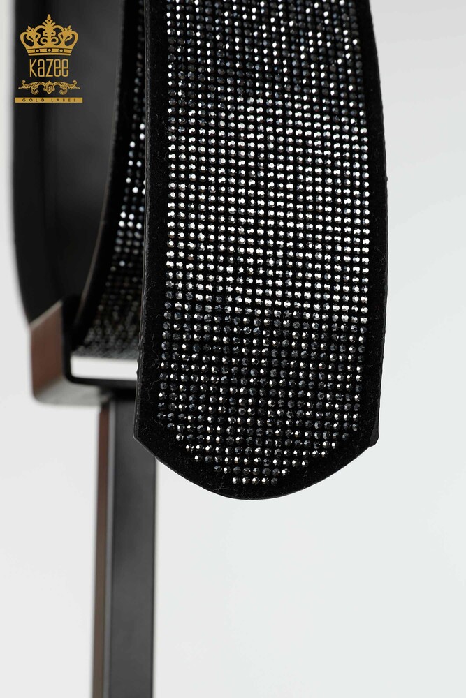 Wholesale Women's Belt Stone Embroidered Gray - 500 | KAZEE - 3