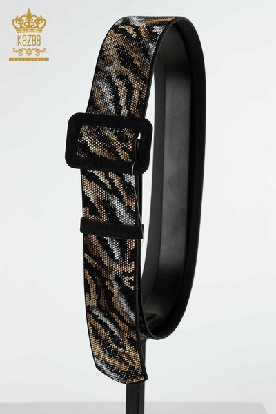 Wholesale Women's Belt Stone Embroidered Pattern - 533 | KAZEE - 3