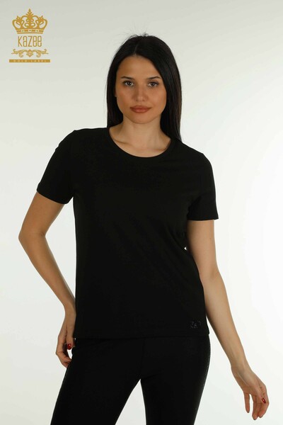 Wholesale Women's Blouse Basic Black - 79562 | KAZEE - Thumbnail
