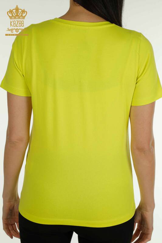 Wholesale Women's Blouse Basic Yellow - 79562 | KAZEE