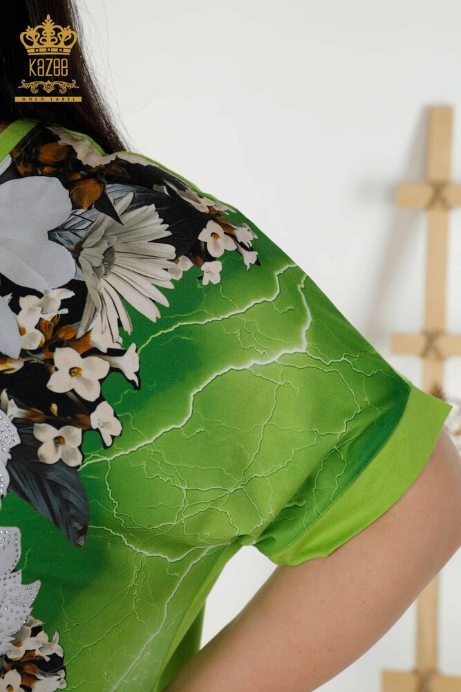 Wholesale Women's Blouse Digital Printing - 12071 | KAZEE - 4