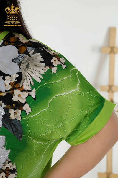 Wholesale Women's Blouse Digital Printing - 12071 | KAZEE - 4