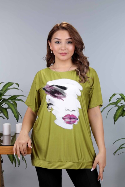 Wholesale Ladies Combed Cotton Digital Printed Stone Patterned Combed Cotton - 77775 | KAZEE - Thumbnail