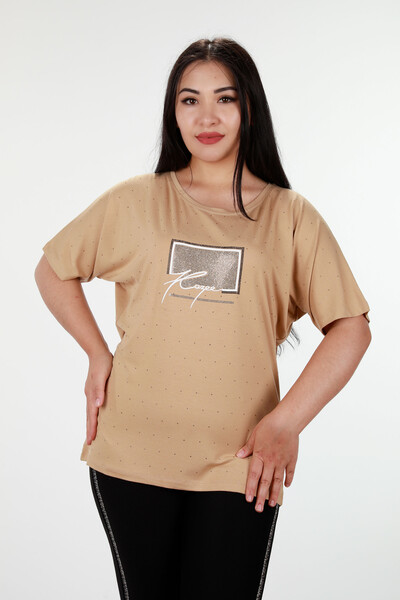 Wholesale Women's Blouse Kazee Logo Embroidered Stone - 78929 | KAZEE - Thumbnail