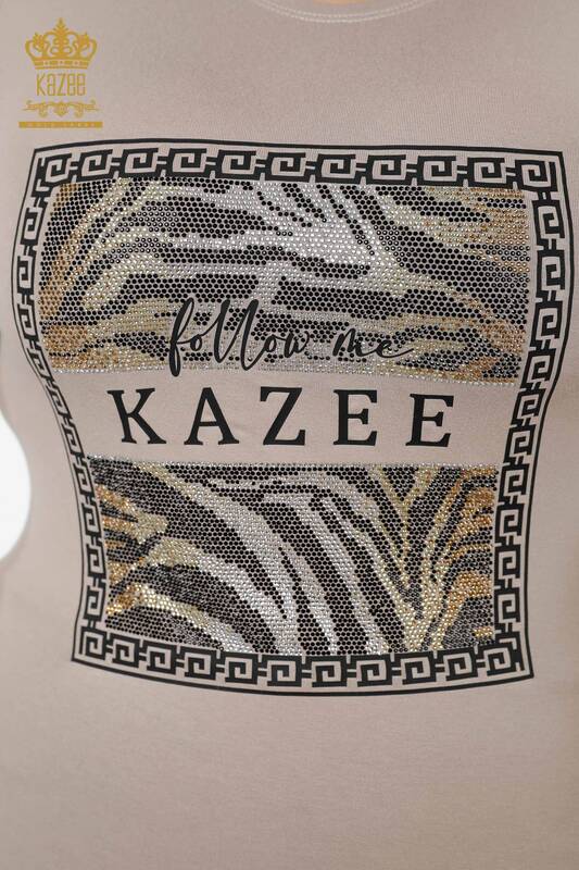 Wholesale Women's Blouse Patterned Mink - 78997 | KAZEE