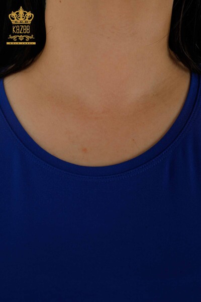 Wholesale Women's Blouse Shoulder Detailed Saks - 79108 | KAZEE - Thumbnail
