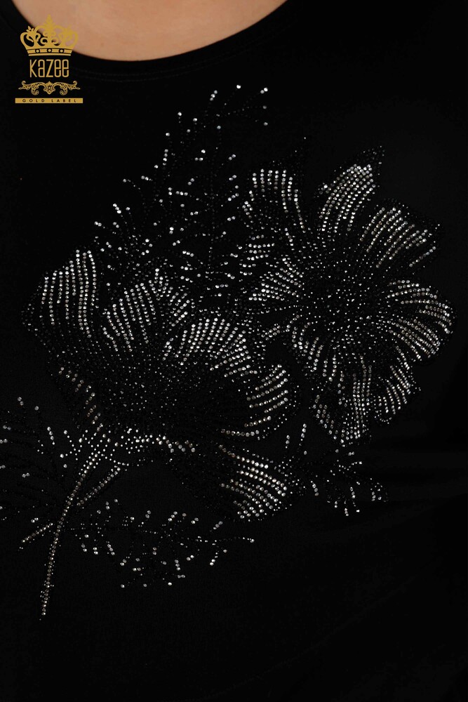 Wholesale Women's Blouse Sleeve Tulle Detailed Pocket Floral Pattern - 79026 | KAZEE - 6