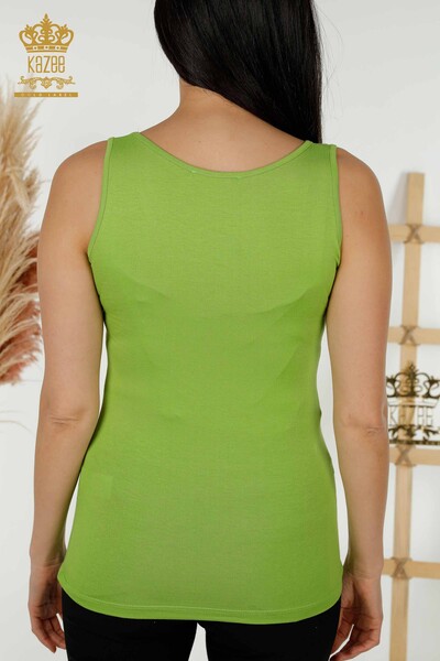 Wholesale Women's Blouse - Sleeveless - Basic - Pistachio Green - 79262 | KAZEE - Thumbnail