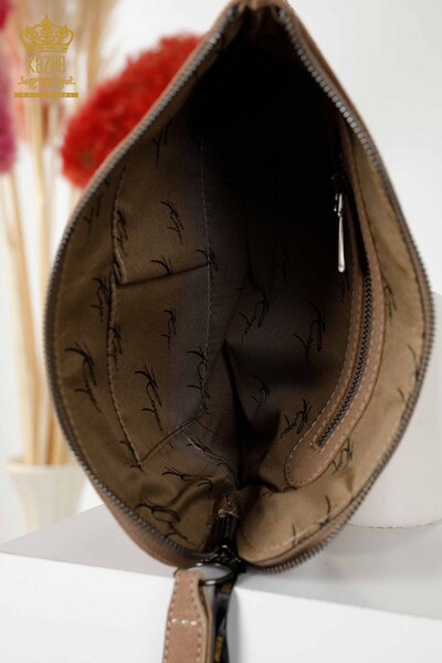 Wholesale Women's Bag Leopard Stone Embroidered Mink - 513 | KAZEE - Thumbnail