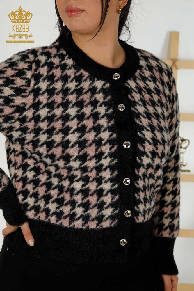 Wholesale Women's Cardigan Angora Black - 30128 | KAZEE - 2