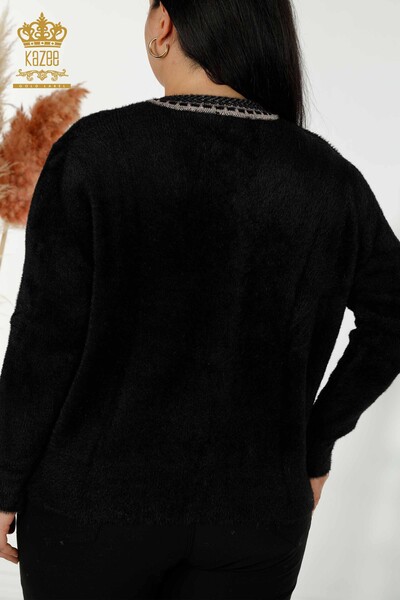 Wholesale Women's Cardigan Angora Black - 30183 | KAZEE - Thumbnail