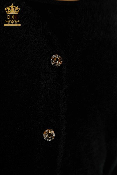 Wholesale Women's Cardigan Angora Black - 30447 | KAZEE - Thumbnail