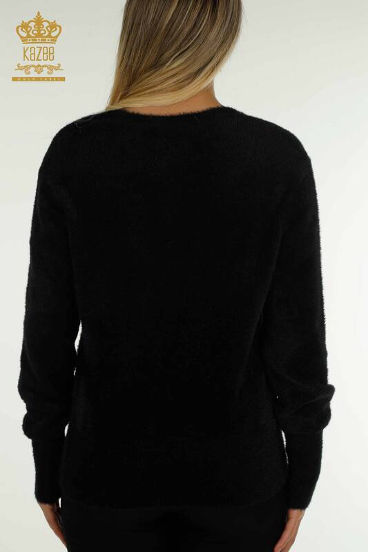 Wholesale Women's Cardigan Angora Black - 30447 | KAZEE