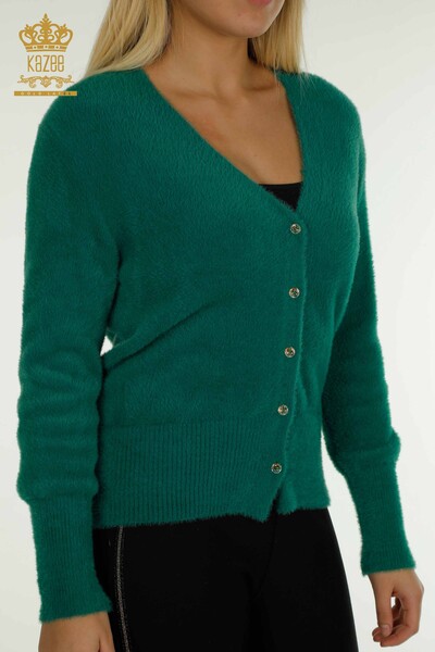Wholesale Women's Cardigan Angora Green - 30447 | KAZEE - Thumbnail