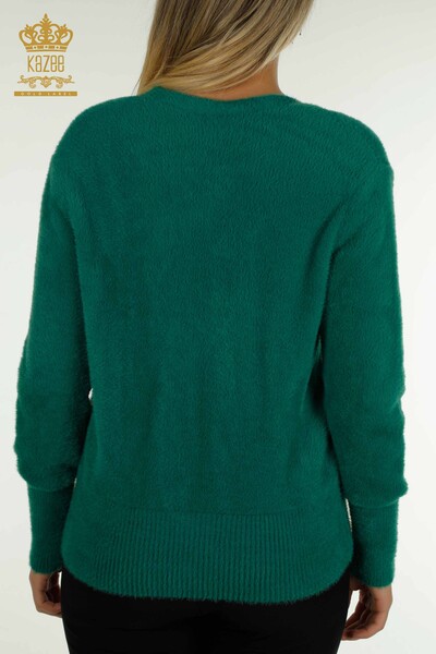 Wholesale Women's Cardigan Angora Green - 30447 | KAZEE - Thumbnail