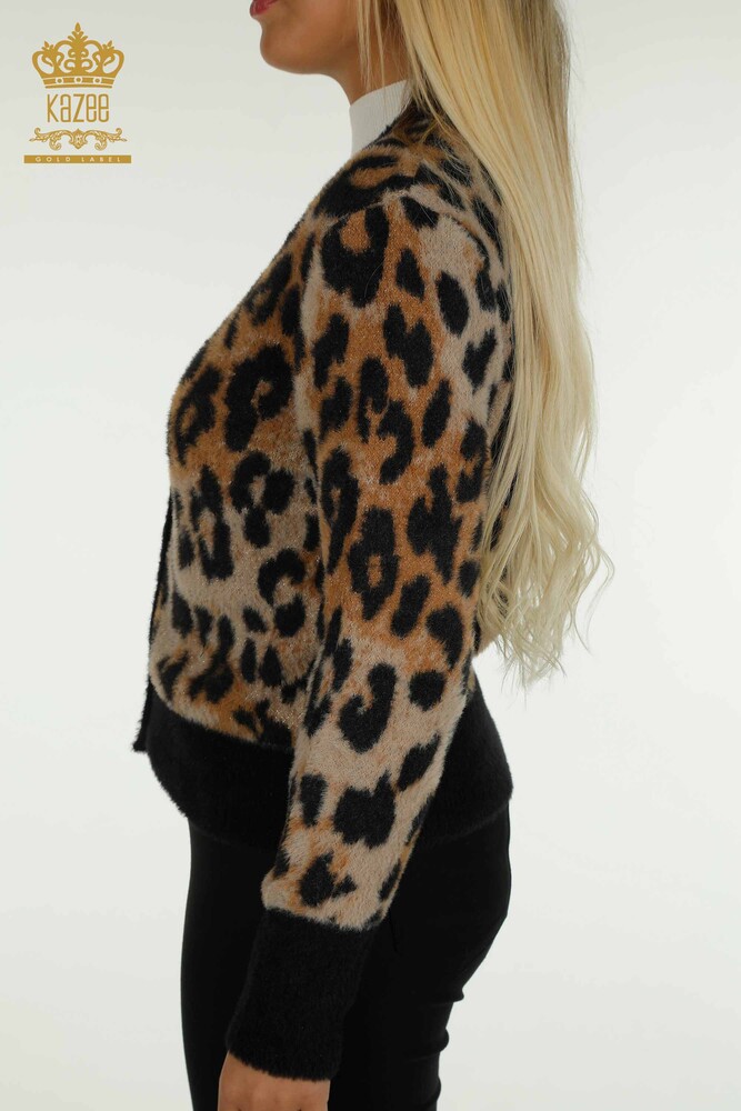 Wholesale Women's Cardigan Angora Leopard - 30630 | KAZEE - 5