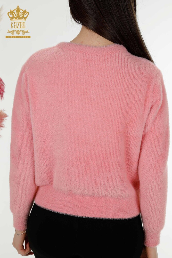 Wholesale Women's Cardigan Angora Powder - 19099 | KAZEE - 6