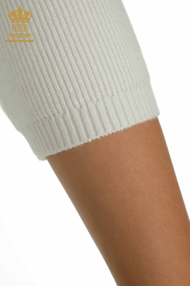 Wholesale Women's Cardigan Button Detailed Ecru - 30366 | KAZEE - 8